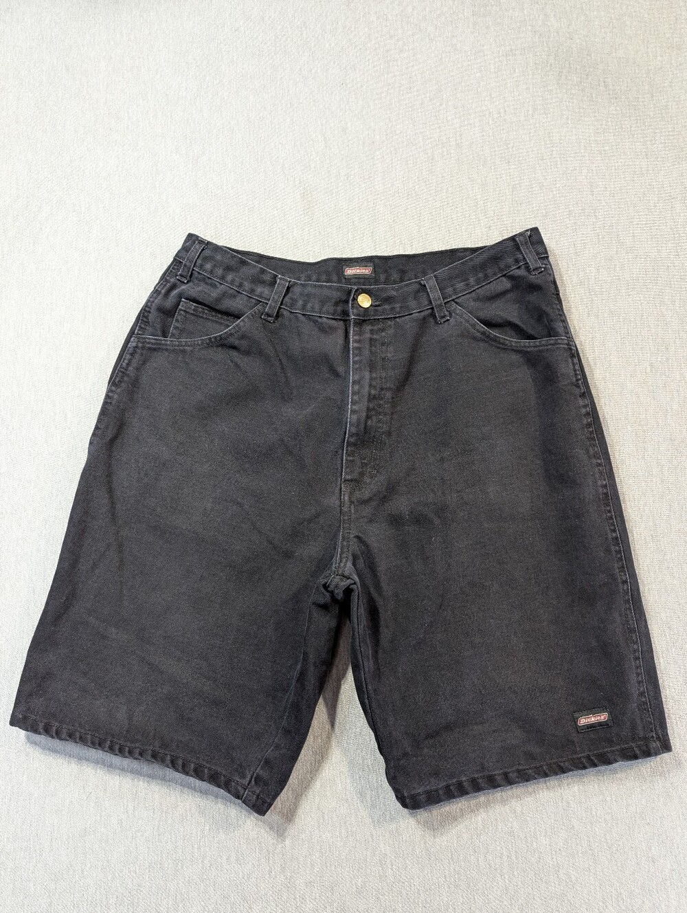 Genuine Dickies Denim Cargo Shorts Men's 38 Black